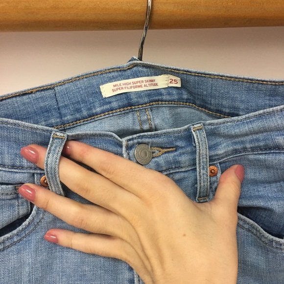 Levi’s Mile High Super Skinny light wash 25 - Picture 5 of 8